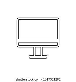 Computer icon. Display screen symbol. Logo design element