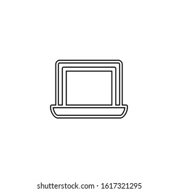 Computer icon. Display screen symbol. Logo design element