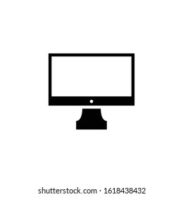 Computer icon. Display screen symbol. Logo design element