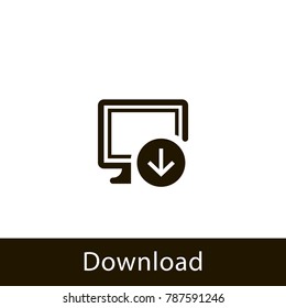 computer icon. download computer. sign design