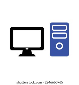 Computer Icon in Dualtone Style