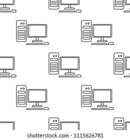 a computer icon. Element of Appliances icon for mobile concept and web apps. Pattern repeat seamless a computer icon. Can be used for web and mobile. Premium icon on white background