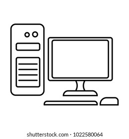 a computer icon. Element of home appliances for mobile concept and web apps. Thin line icon for website design and development, app development. Premium icon on white background