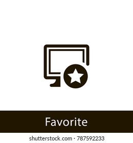 computer icon. favorite computer. sign design