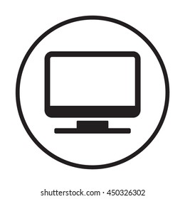 Computer icon. Flat design. 