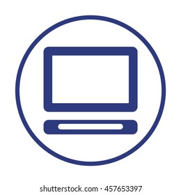 Computer  icon. Flat design.