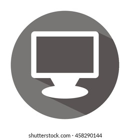  Computer  icon. Flat design.