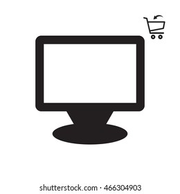  Computer  icon. Flat design.
