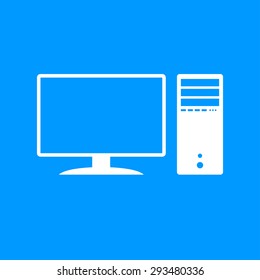 Computer icon. Flat design style eps 10