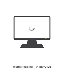 Computer icon flat design template