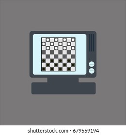 computer icon flat disign