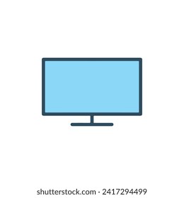 computer icon in flat style Vector.