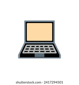 computer icon in flat style Vector.