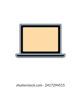 computer icon in flat style Vector.