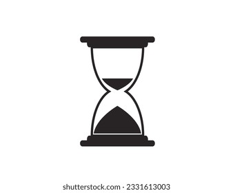 Computer Icon. Flat vector icon - Hourglass. logo, monochrome, time