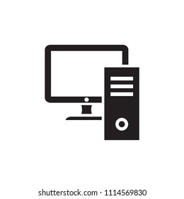 Computer icon flat vector template design trendy