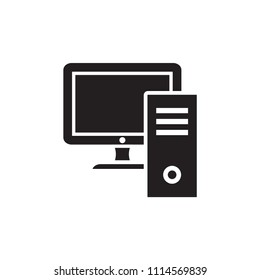 Computer icon flat vector template design trendy