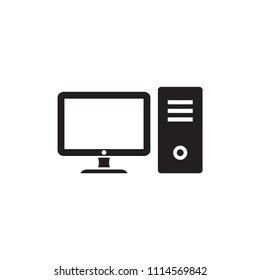 Computer icon flat vector template design trendy