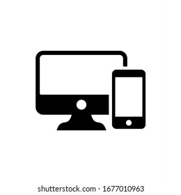 Icono del equipo. Gadget, smartphone, ilustración vectorial de icono de tecnología