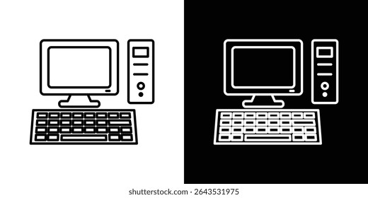 Computer icon. Graphic Design vector icon. Ui Ux Icons