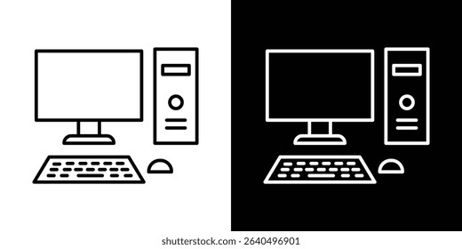 Computer icon Graphic vector set for ui design