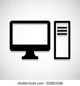 Computer icon great for any use. Vector EPS10.