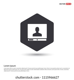 Computer Icon Hexa White Background icon template - Free vector icon