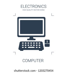 computer icon. high quality filled computer icon on white background. from electronics collection flat trendy vector computer symbol. use for web and mobile