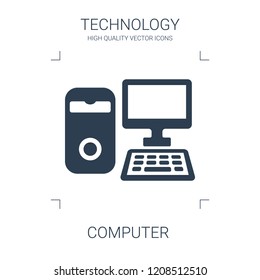 computer icon. high quality filled computer icon on white background. from technology collection flat trendy vector computer symbol. use for web and mobile