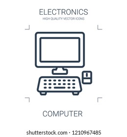 computer icon. high quality line computer icon on white background. from electronics collection flat trendy vector computer symbol. use for web and mobile