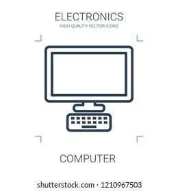 computer icon. high quality line computer icon on white background. from electronics collection flat trendy vector computer symbol. use for web and mobile