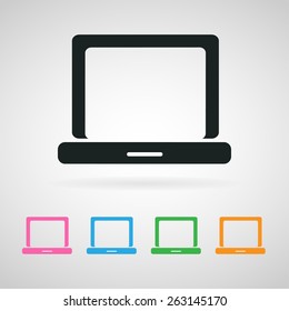 computer icon icons set great for any use. Vector EPS10.