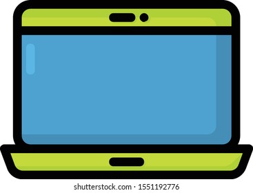 Computer Icon illustration for Online shop with color style