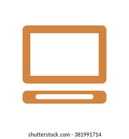 computer  icon,  isolated. Flat  design.