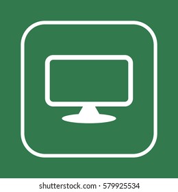  Computer   icon, isolated. Flat  design. 