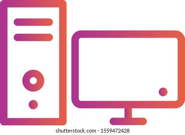 Computer  icon isolated on abstract background
