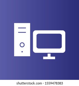  Computer  icon isolated on abstract background
