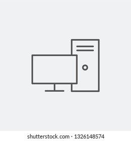 Computer icon isolated on background. Technology symbol modern, simple, vector, icon for website design, mobile app, ui. Vector Illustration