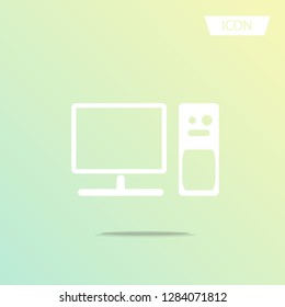 Computer icon isolated on white background.