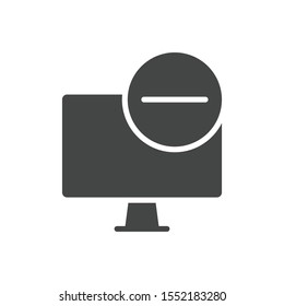 Computer icon isolated on white background. Monitor symbol modern, simple, vector, icon for website design, mobile app, ui. Vector Illustration