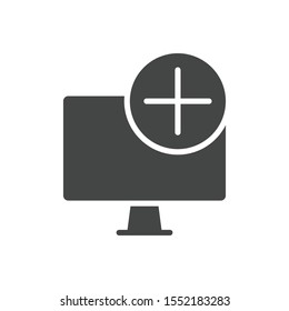 Computer icon isolated on white background. Monitor symbol modern, simple, vector, icon for website design, mobile app, ui. Vector Illustration