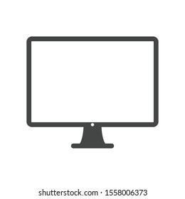 Icono de equipo aislado en fondo blanco. Símbolo de monitor moderno, simple, vectorial, icono para el diseño de sitios web, aplicación móvil, ui. Ilustración vectorial