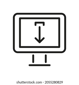 Computer Icon Isolated On White Background. Monitor Symbol Modern, Simple, Vector, Icon For Website Design, Mobile APP, UI. Vector Illustration