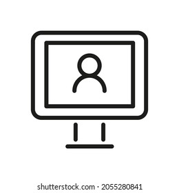 Computer Icon Isolated On White Background. Monitor Symbol Modern, Simple, Vector, Icon For Website Design, Mobile APP, UI. Vector Illustration