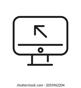 Computer Icon Isolated On White Background. Monitor Symbol Modern, Simple, Vector, Icon For Website Design, Mobile APP, UI. Vector Illustration