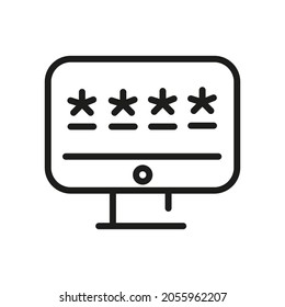 Icono De Equipo Aislado En Fondo Blanco. Símbolo de monitor moderno, simple, vector, icono para diseño de sitio web, aplicación móvil, interfaz de usuario. Ilustración vectorial
