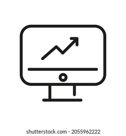 Computer Icon Isolated On White Background. Monitor Symbol Modern, Simple, Vector, Icon For Website Design, Mobile APP, UI. Vector Illustration