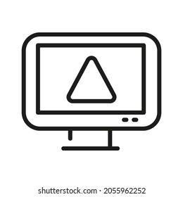 Icono De Equipo Aislado En Fondo Blanco. Símbolo de monitor moderno, simple, vector, icono para diseño de sitio web, aplicación móvil, interfaz de usuario. Ilustración vectorial