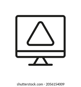 Icono De Equipo Aislado En Fondo Blanco. Símbolo de monitor moderno, simple, vector, icono para diseño de sitio web, aplicación móvil, interfaz de usuario. Ilustración vectorial