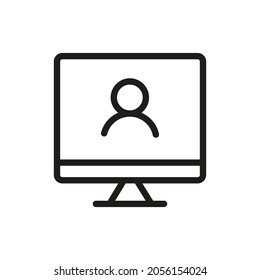 Computer Icon Isolated On White Background. Monitor Symbol Modern, Simple, Vector, Icon For Website Design, Mobile APP, UI. Vector Illustration